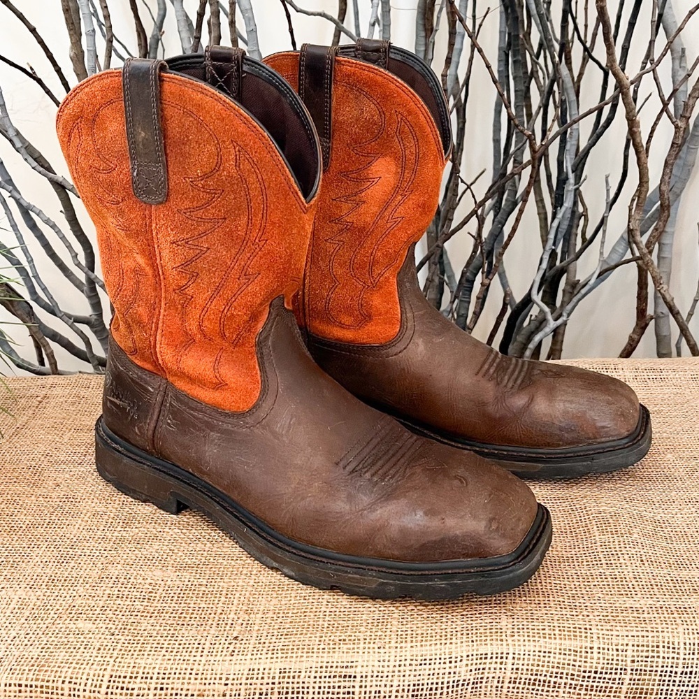 Ariat Men’s Groundbreaker Steel Toe Work Boots Size 12